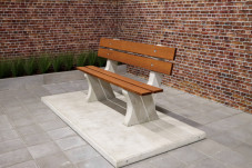 Park Bench with Base Plate